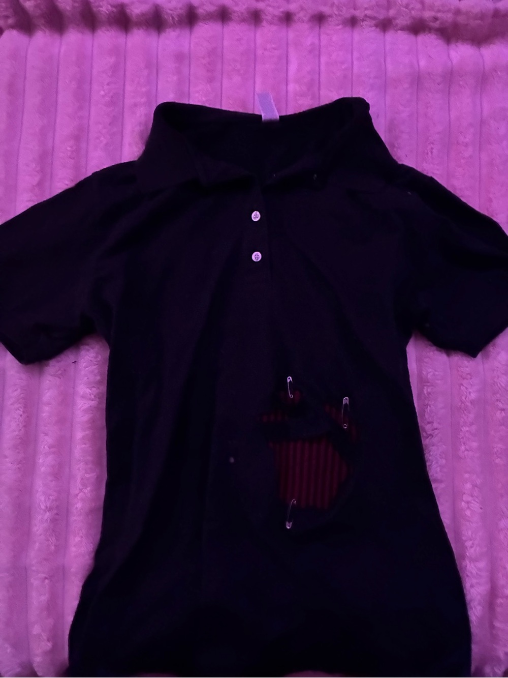 Black Polo Shirt with DIY